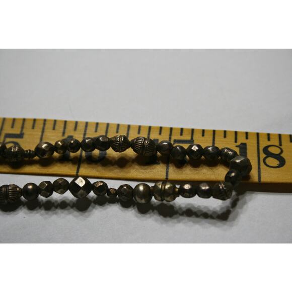 Antique Ethnic Sterling Silver Beaded Necklace - Picture 3 of 10